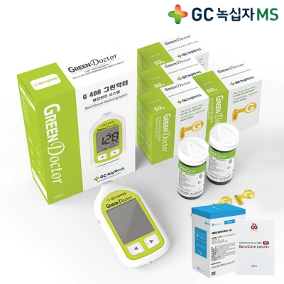 그린닥터 혈당측정기 G400 + 검사지 + 채혈침 + 알콜스왑 (200개 세트)